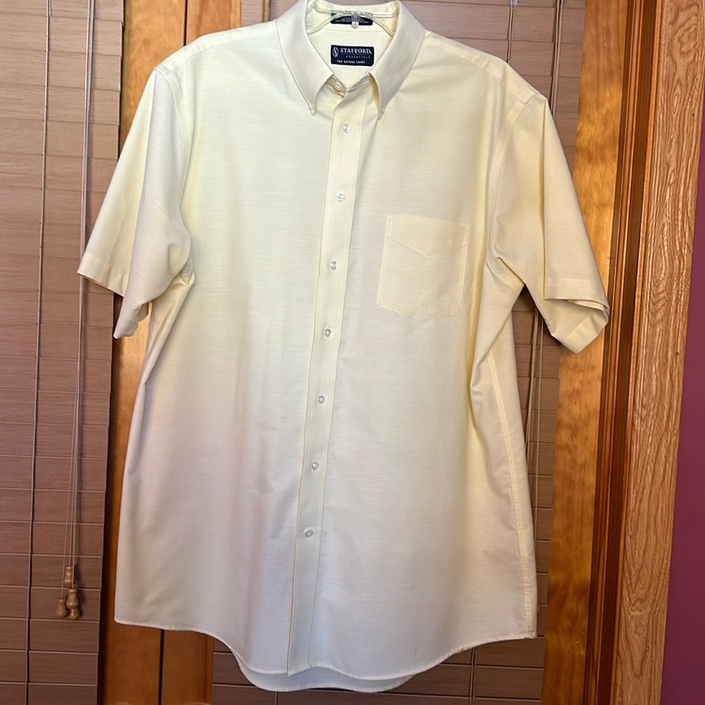 👔👔Stafford Essentials Short Sleeved Oxford Shirt👔👔